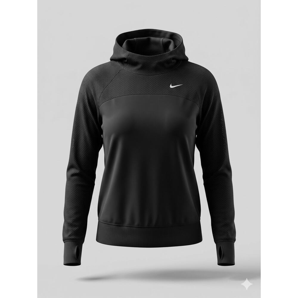 Nike Womens M Minimalist Athleisure Gorpcore Outdoors Mesh Running Hoodie Top